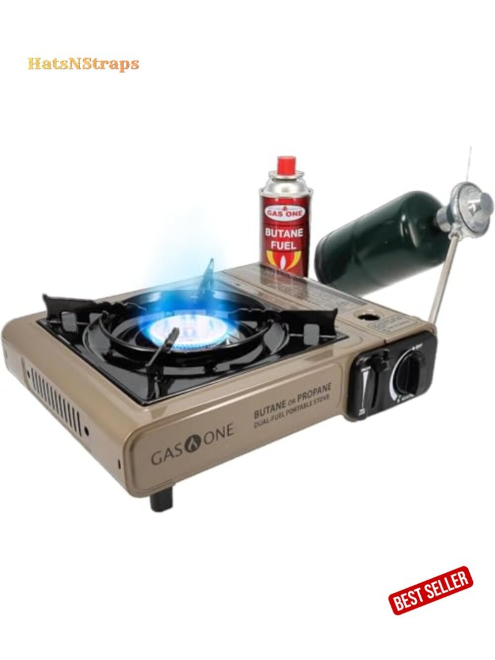 Dual Fuel Propane Butane Portable Camping Stove with Carrying Case